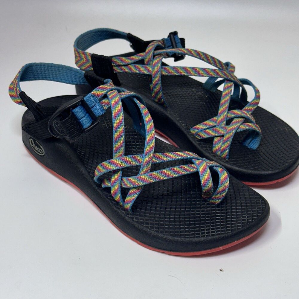 Chaco Z Cloud W8 Rainbow Strappy Hiking Sport Sandals Vibram